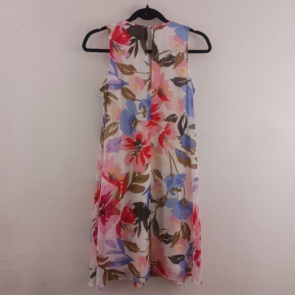Calvin Klein sleevles Floral-Print Trapeze Dress size 4 - Picture 6 of 7